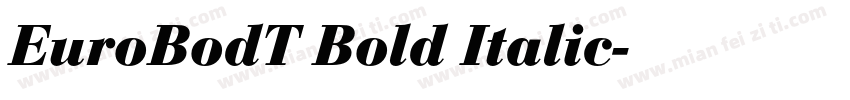 EuroBodT Bold Italic字体转换